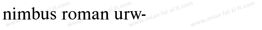 nimbus roman urw字体转换